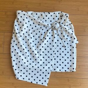 Polka dot skirt with wrap detail adjustable